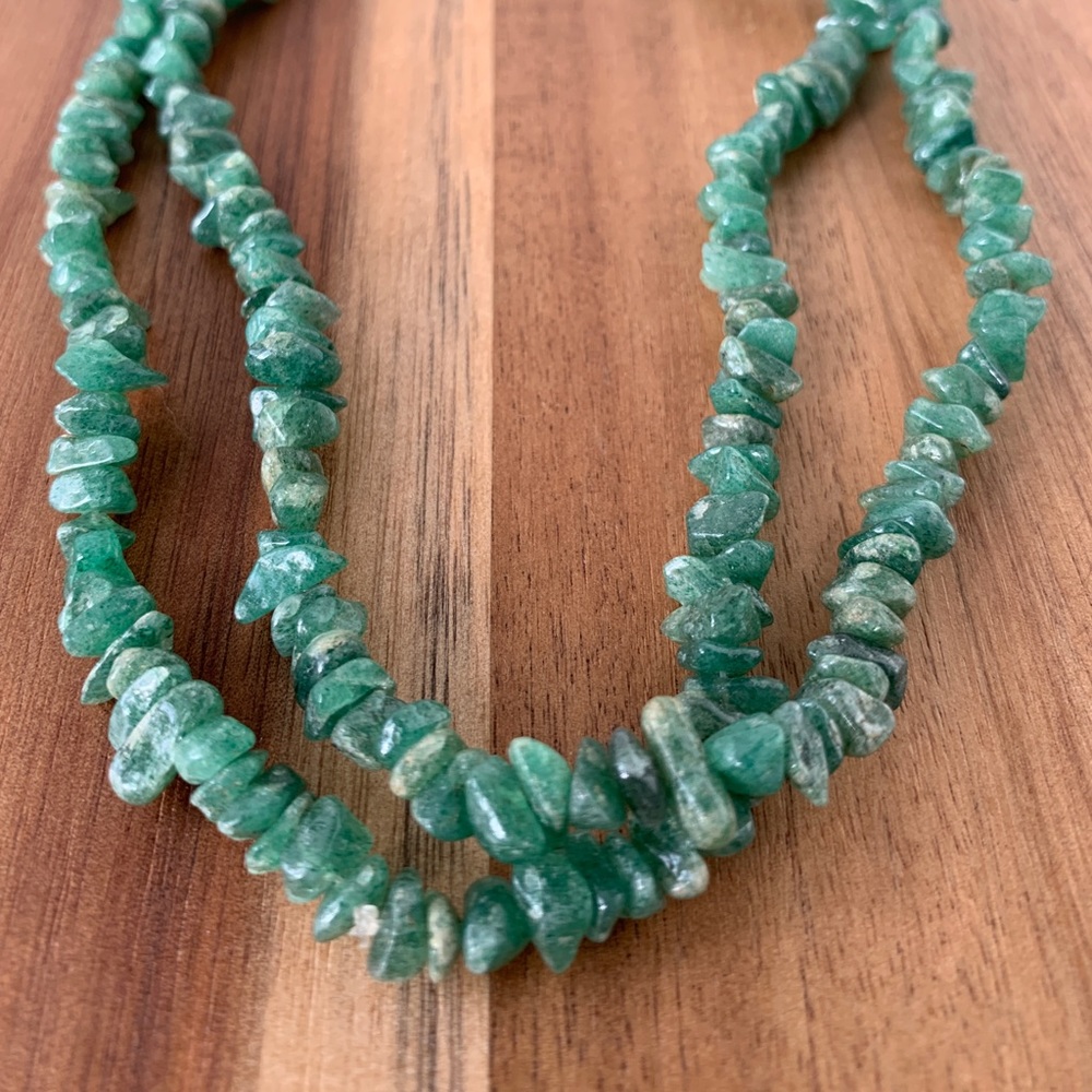 Green Aventurine Chip Necklace